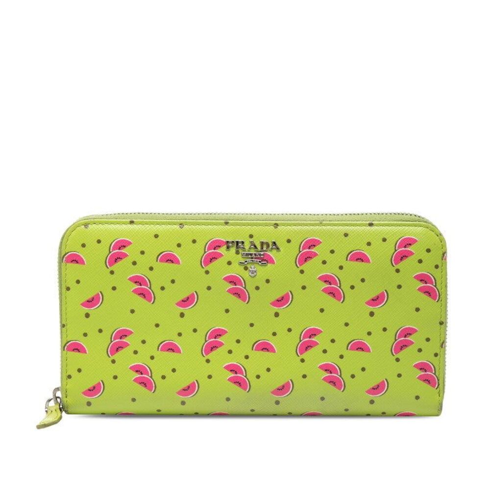 Prada Saffiano Suica Print Long Wallet